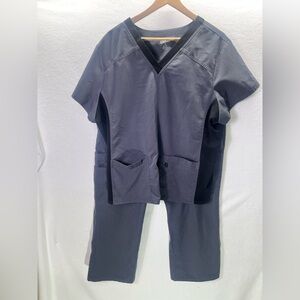 ScrubStar Scrubs set Womens 2x/xl top Bottom Stretch Soft Nurse Dentist 1931